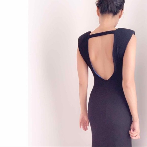SEXY OPEN BACK SLIM FIT MAXI DRESS - Picture 1 of 5